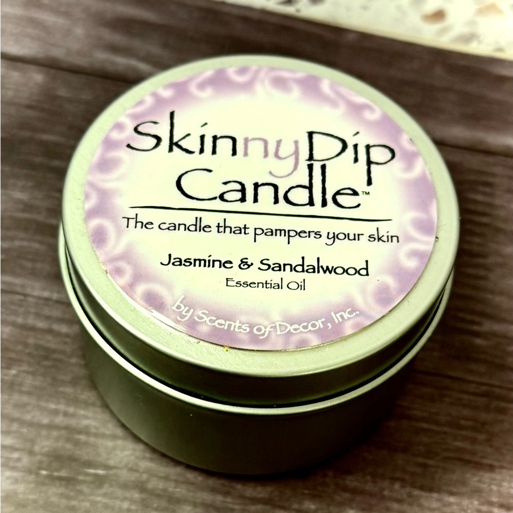 SKINNY DIP CANDLE || Jasmine & Sandalwood Massage Lotion Candle - 4 oz Tin ✨NWT✨